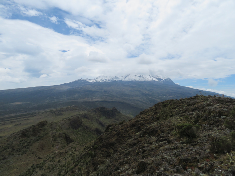 Tanzania Mount Kilimanjaro, Shira Cathedral, Kibo from Shira Cathedral, Walkopedia