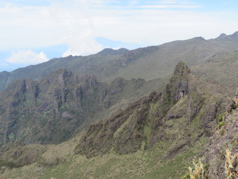 Tanzania Mount Kilimanjaro, Shira Cathedral, Meru in distance from Shira Cathedral, Walkopedia