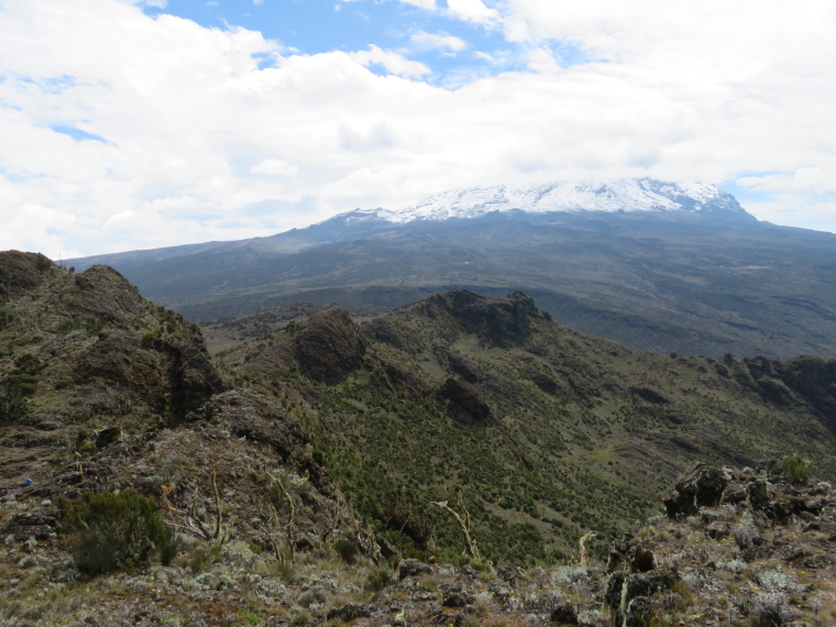 Tanzania Mount Kilimanjaro, Shira Cathedral, Eastern Shira Plateau rim from Shira Cathedral walk, Walkopedia