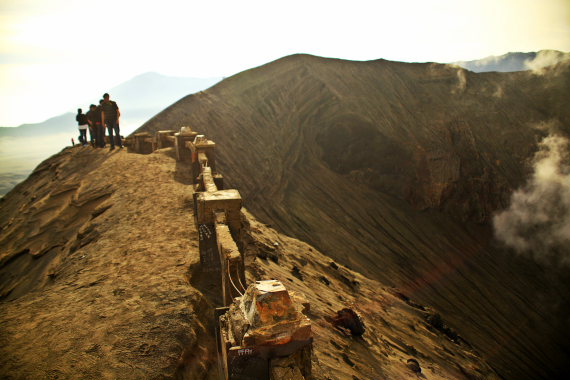 Indonesia Java, Mt Bromo, Mt. Bromo crater rim , Walkopedia