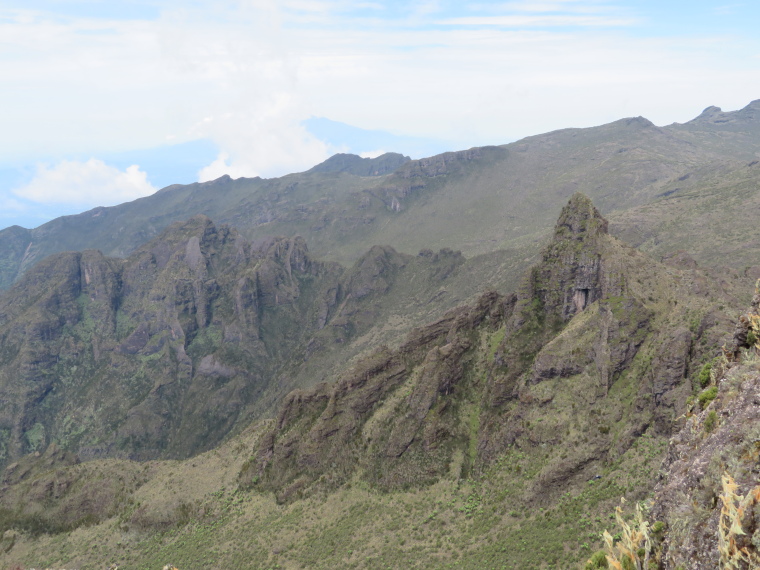 Tanzania Mount Kilimanjaro, Lemosho and Shira Routes  ,  Day 3,  Meru in distance from Shira Cathedral, Walkopedia