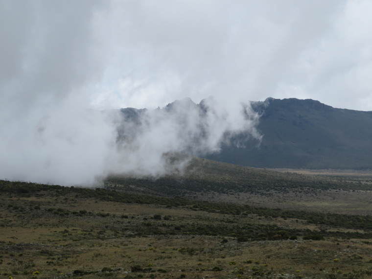 Tanzania Mount Kilimanjaro, Lemosho and Shira Routes  , Day 3,  cloud coming over plateau edge, Walkopedia