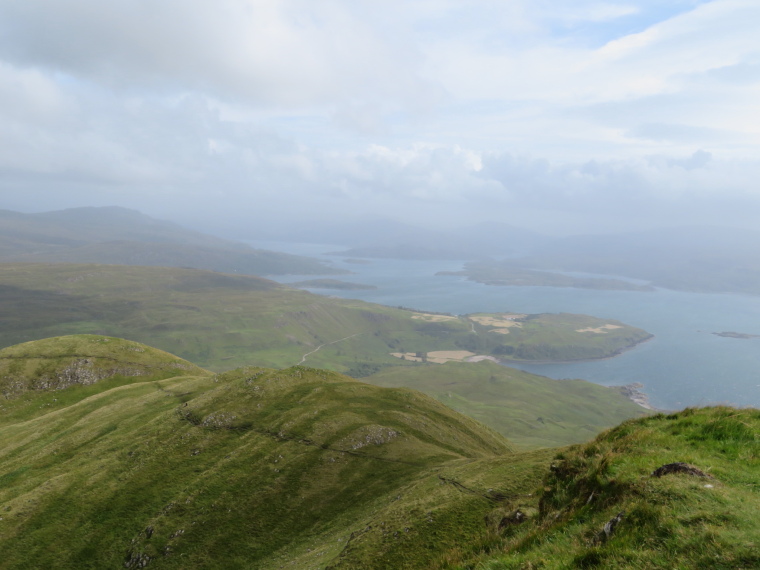 United Kingdom Scotland NW Highlands Ardnamurchan, Ben Hiant, Ridge from summit, Loch Sunart behind, Walkopedia