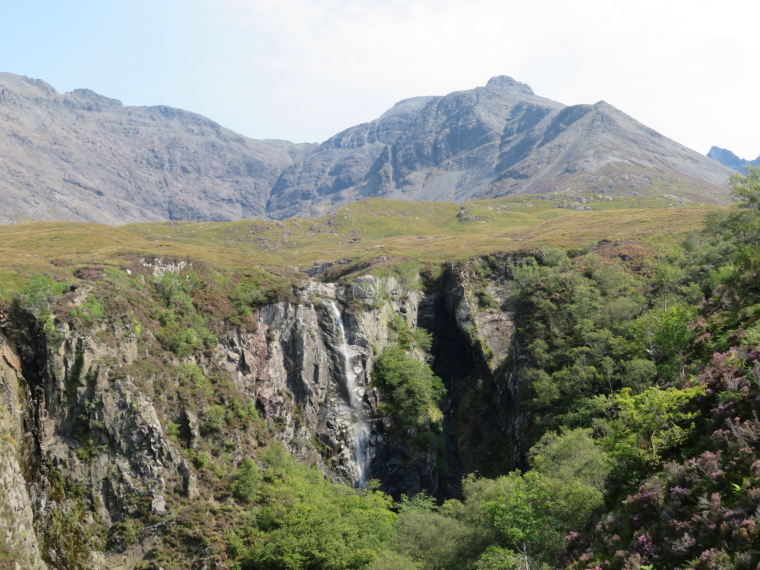 Coire Lagan and Sgurr Alasdair: Eas Mor waterfall, dry summer - © William Mackesy