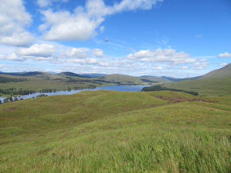 United Kingdom Scotland SW Highlands, Bridge of Orchy to Kingshouse, Rannoch Moor, Loch Tulla from first hill, Walkopedia