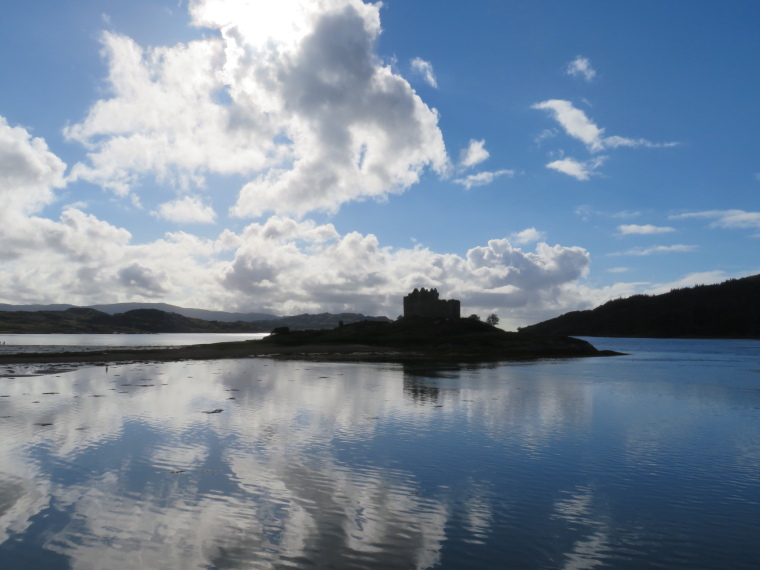 United Kingdom Scotland NW Highlands Ardnamurchan,  Silver Walk, Castle Tioram from Silver Walk, Walkopedia