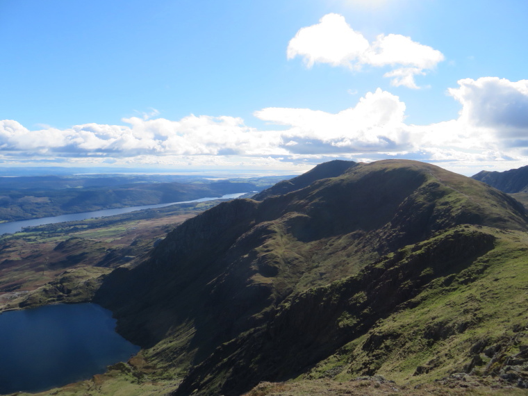 United Kingdom England Lake District, The Lake District,  Looking south from Great How alog ridge to Old Man, Walkopedia