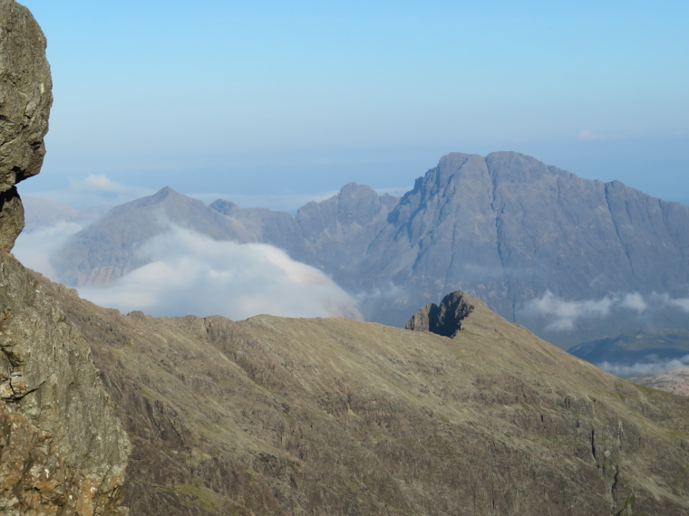 United Kingdom Scotland Isles Skye, Bruach na Frithe, East to Red Cuillin from pass, Walkopedia