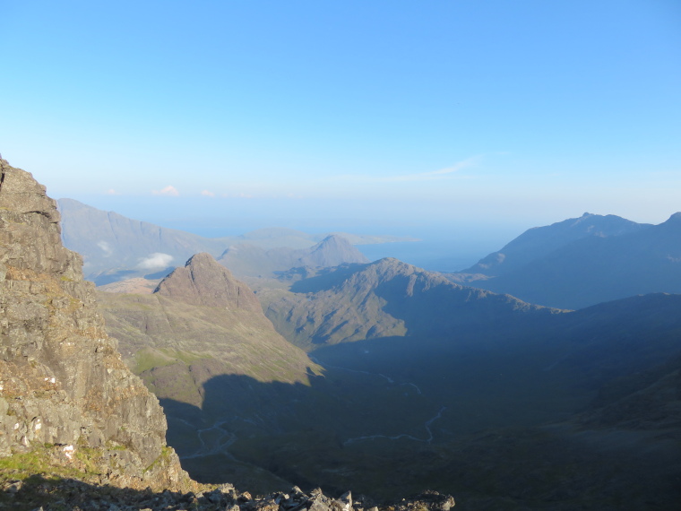 United Kingdom Scotland Isles Skye, Bruach na Frithe, Loch Scavaig, Sgurr na Stri and southernmost Black Cuillin  from Bruach na Frithe, Walkopedia