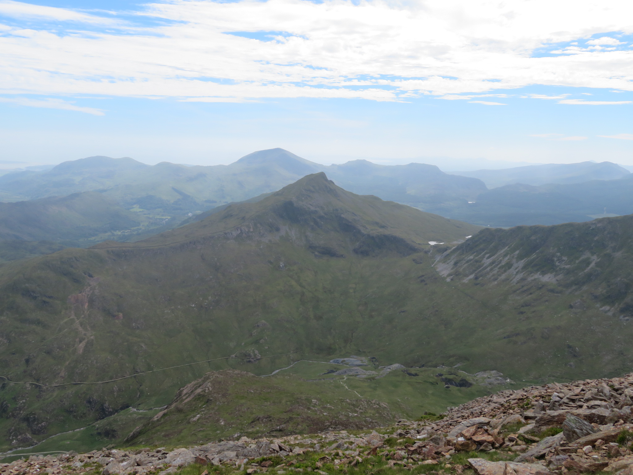 United Kingdom Wales Snowdonia, Watkin and Rhyd Ddu paths, From LLiwedd, Walkopedia