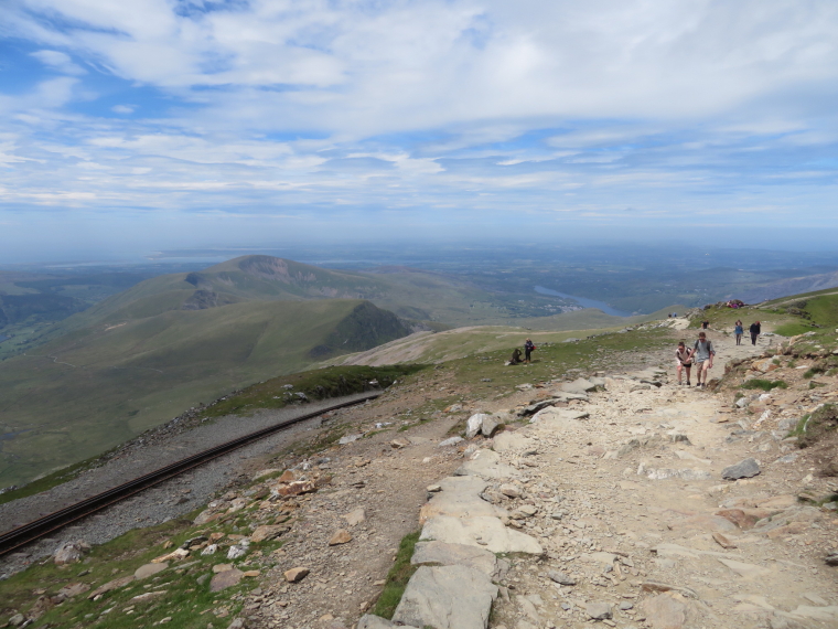 United Kingdom Wales Snowdonia, Miners, Pyg Tracks , Summit, north along railway to Anglesey, Walkopedia