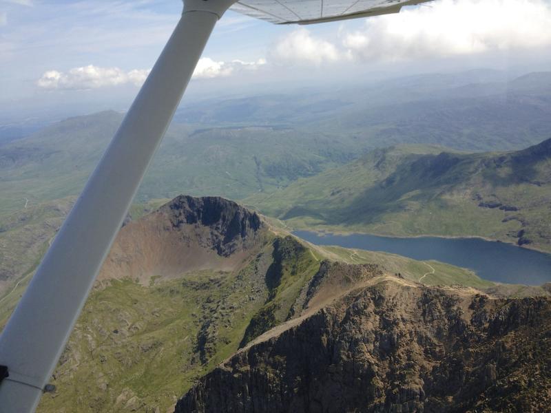 United Kingdom Wales Snowdonia, Crib Goch Ridge, Crib Goch arial view, Walkopedia