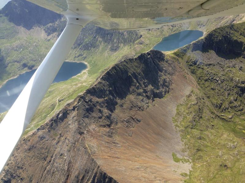 Crib Goch arial view - © Flickr user Andy Harbach... Crib Goch Ridge: Crib Goch arial view - © Flickr user Andy Harbach...
