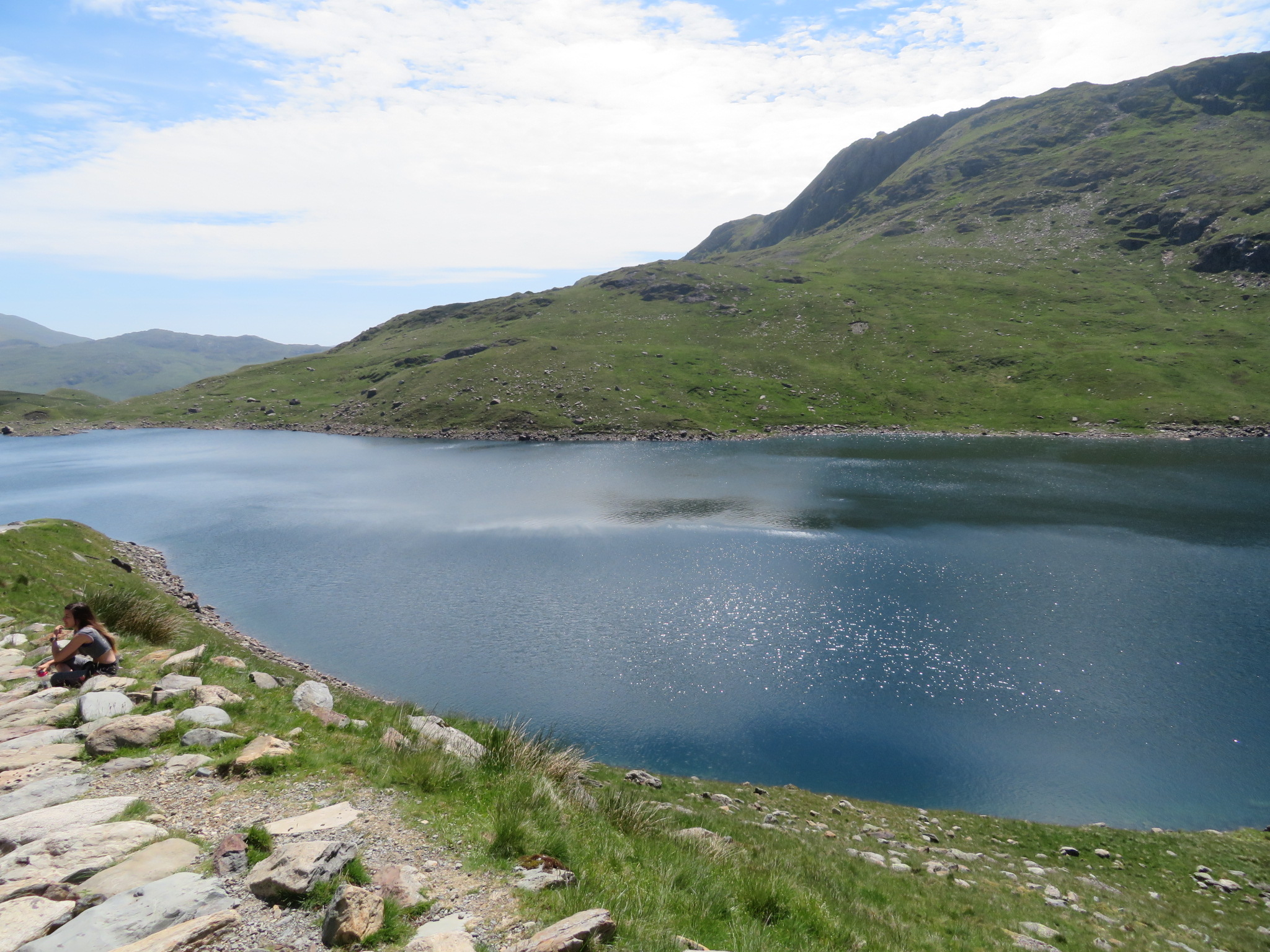 United Kingdom Wales Snowdonia, Snowdon Horseshoe, Miners Track, above LLyn LLydaw, Walkopedia