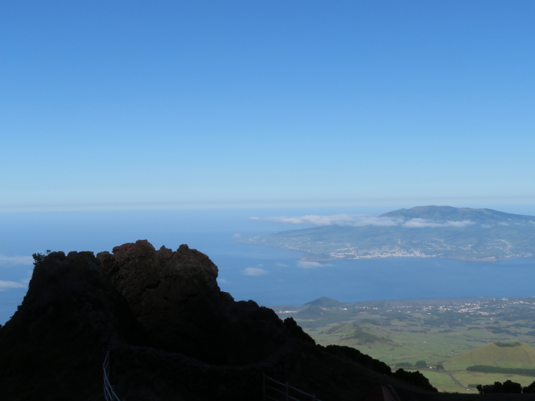 Portugal Azores Pico, Pico Volcano, Early light, small cone, looking twds Faial, Walkopedia