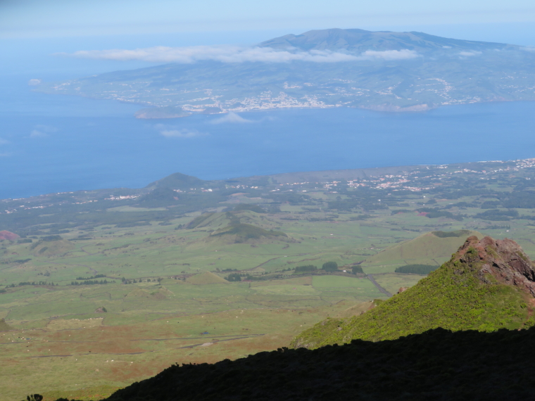 Portugal Azores Pico, Pico Volcano, Early light, small cone, looking twds Faial, Walkopedia