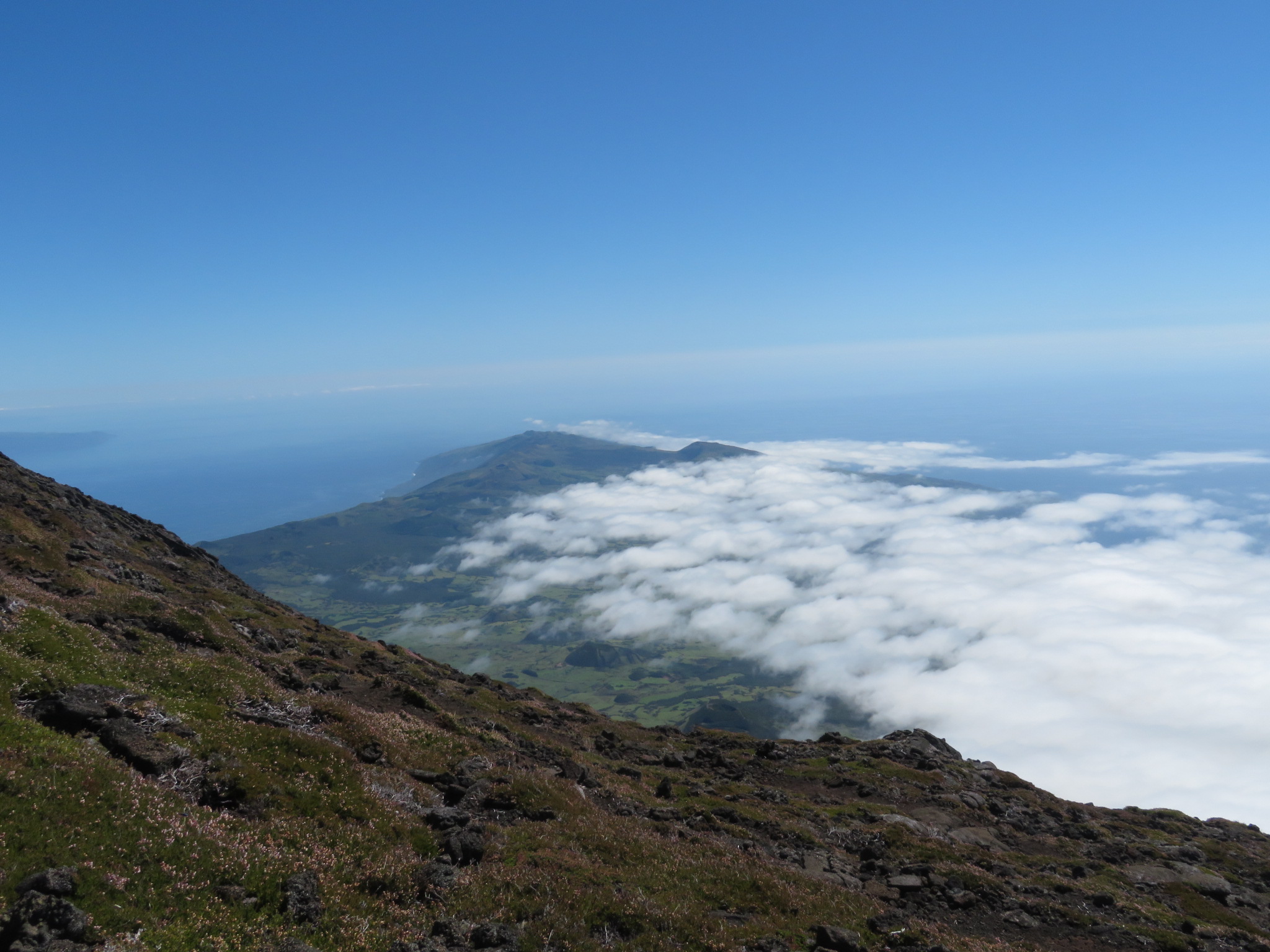 Pico Volcano: East along Pico island from near crater - © William Mackesy
