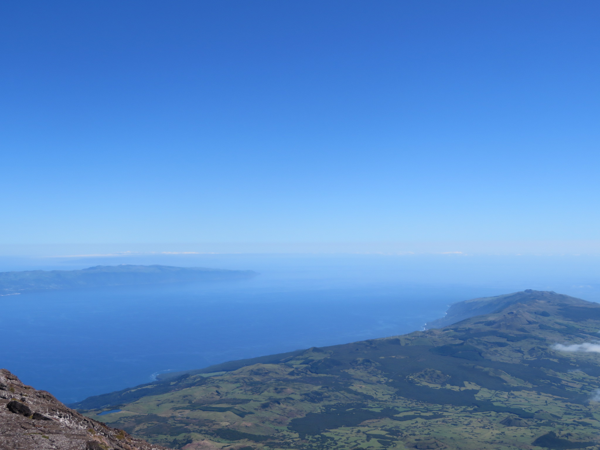 Portugal Azores Pico, Pico Volcano, Pico island and S Jorge from crater rim, Walkopedia