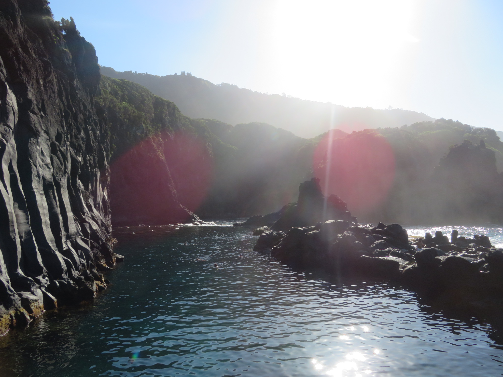 Portugal Azores Sao Jorge, The Central Ridge, Natural swimming pool, Faja do Ouvidor, Walkopedia