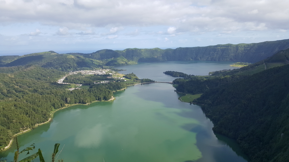 Portugal Azores Sao Miguel, Sao Miguel, Sete Cidades from Vista d Rei, Walkopedia