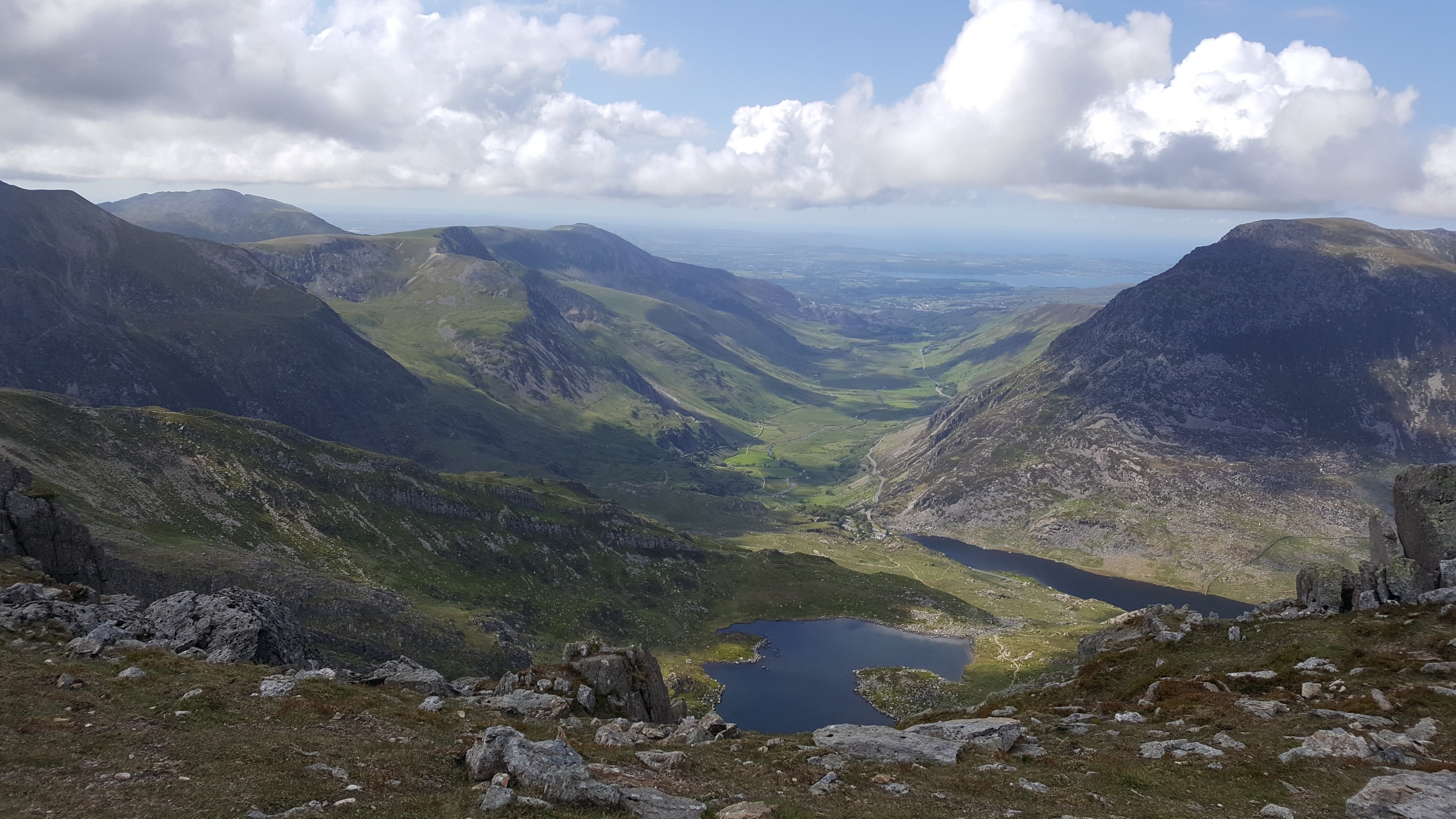 United Kingdom Wales Snowdonia, Glyderau from Pen-y-Pass, North from Glyder Fach, Walkopedia
