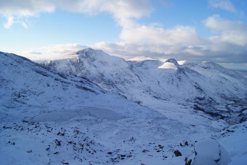 United Kingdom Wales Snowdonia, Tryfan, Tryfan in the snow, Walkopedia