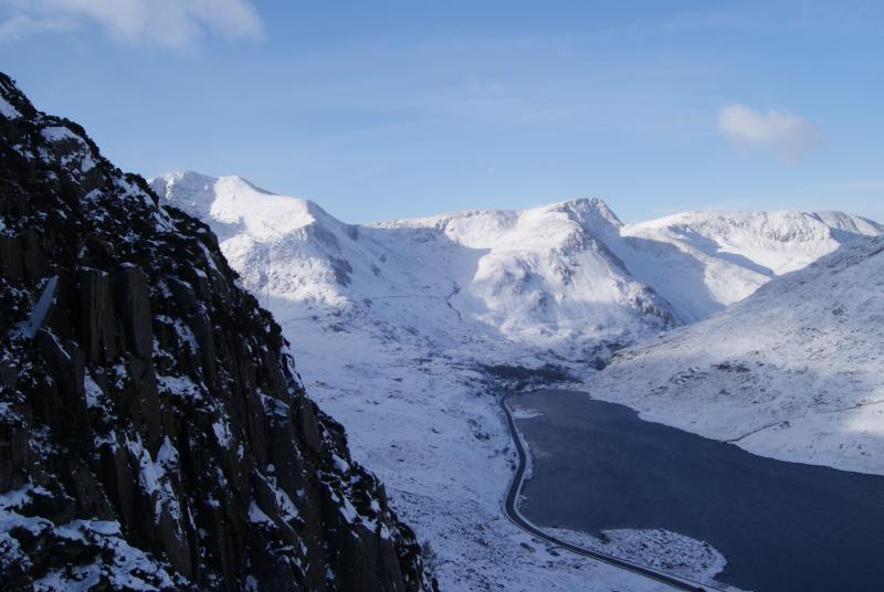 United Kingdom Wales Snowdonia, Tryfan, Tryfan in the snow, Walkopedia