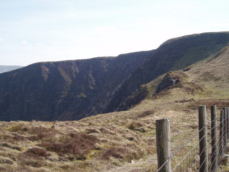 United Kingdom Wales Brecon Beacons, Fforest Fawr , Craig Cerrig-gleisiad from the cwm below Fan Frynych, Walkopedia