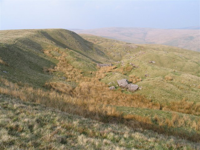 United Kingdom Wales Brecon Beacons, Fforest Fawr , Landslip on Fan Dringarth, Walkopedia