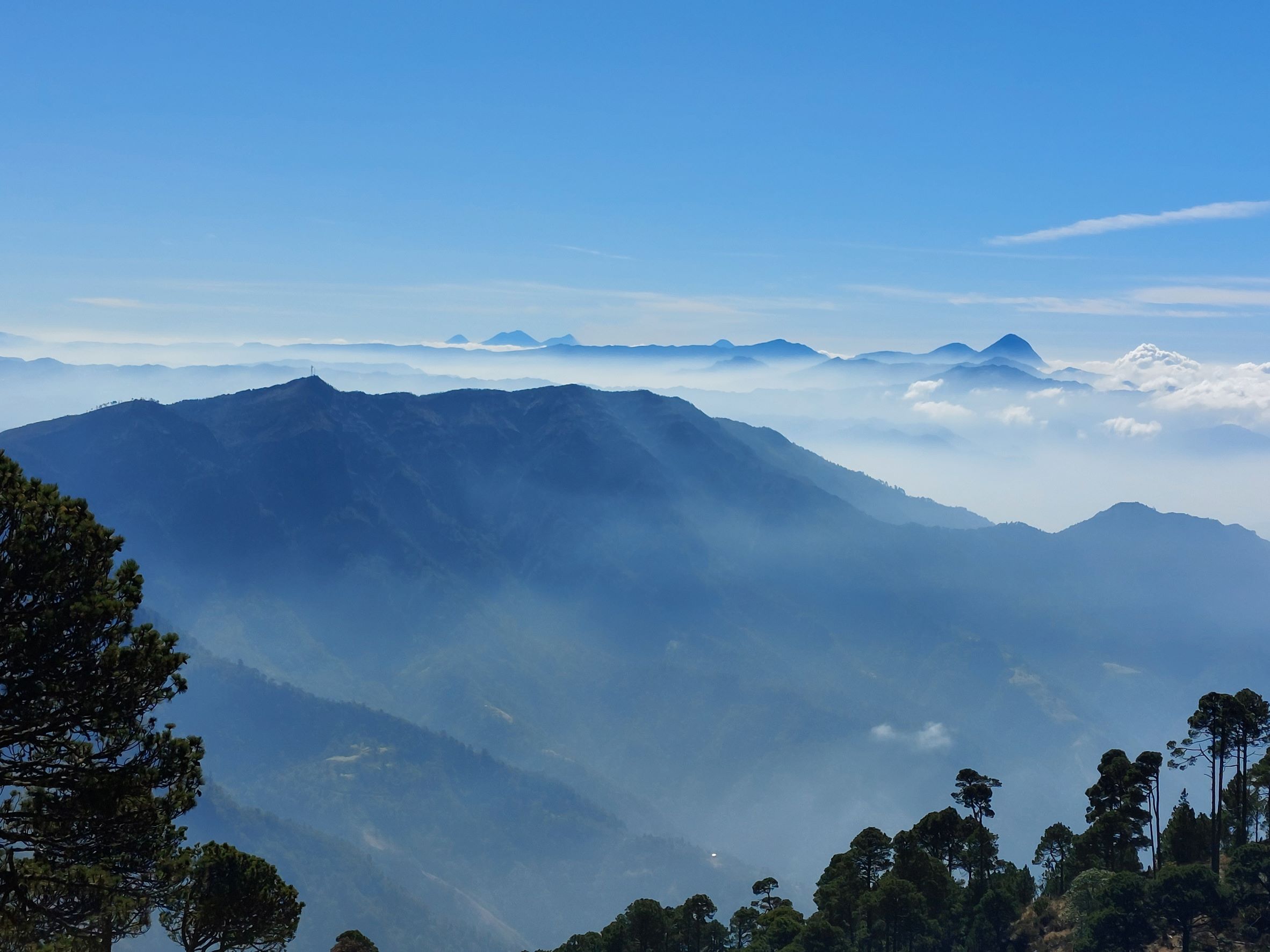 Guatemala Western Volcanic Highlands, Volcan Tajumulco , Blue morning view, Walkopedia