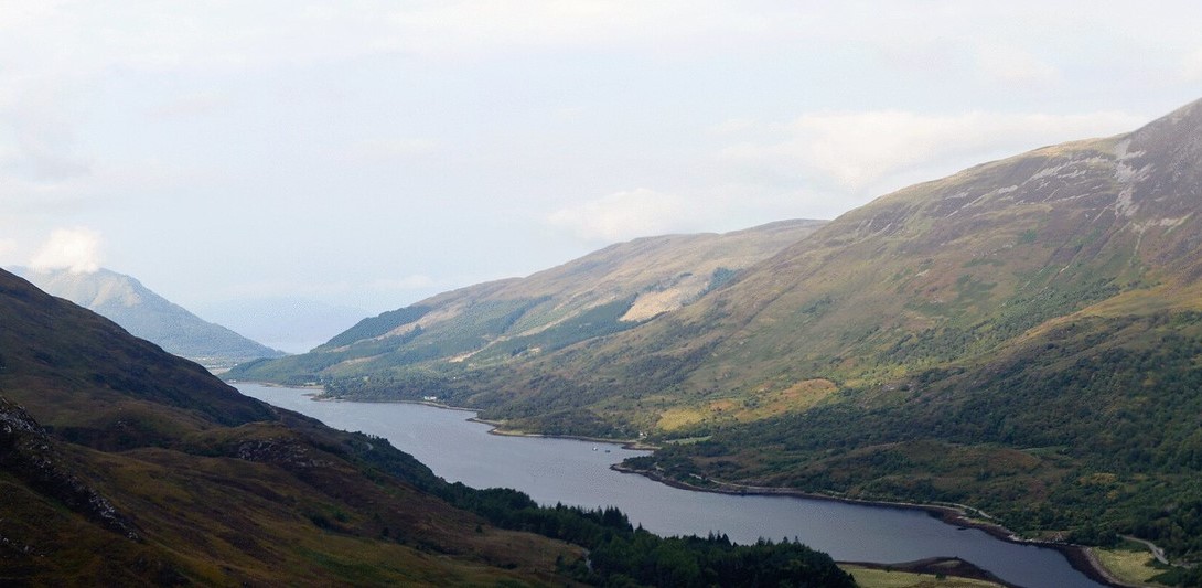 United Kingdom Scotland NW Highlands Ardnamurchan, Garbh Bheinn of Ardgour, loch leven from garbh bheinn, Walkopedia