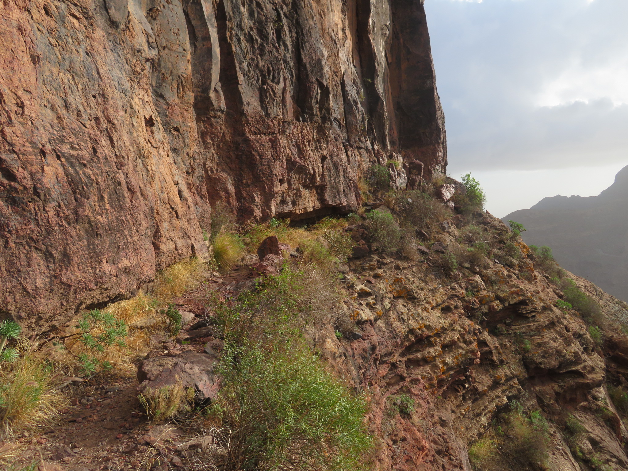 Spain Canary Islands: Gran Canaria, Inagua, Back on lower balcony, Walkopedia