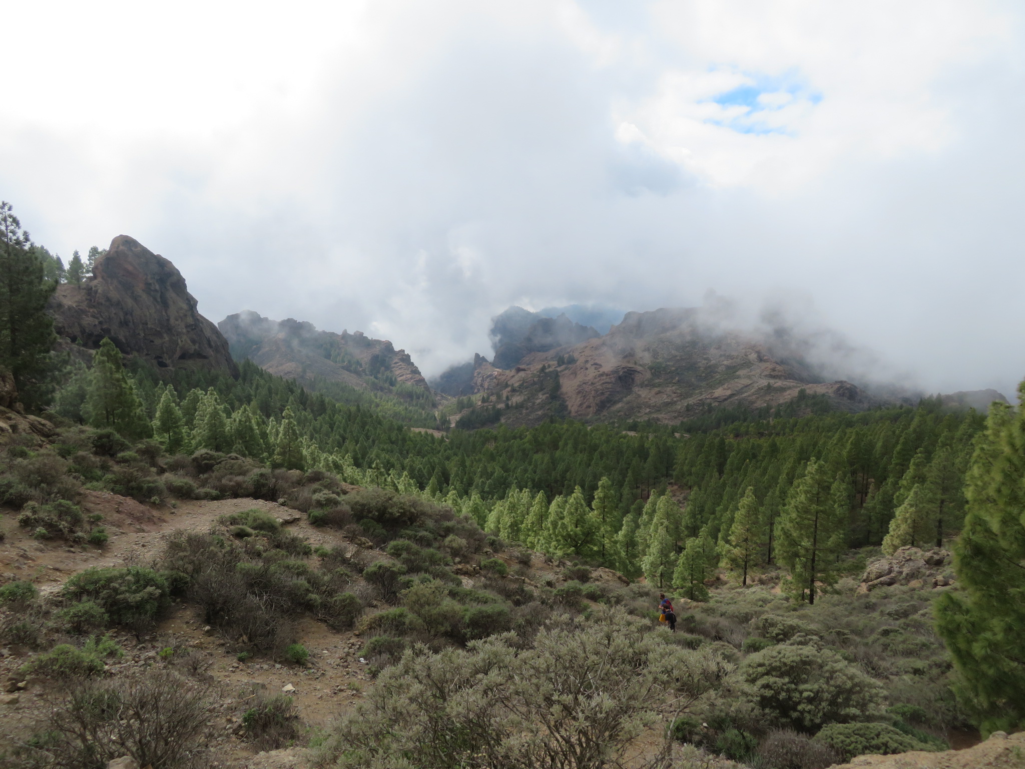 Spain Canary Islands: Gran Canaria, Roque Nublo, Down off approach walk, Walkopedia