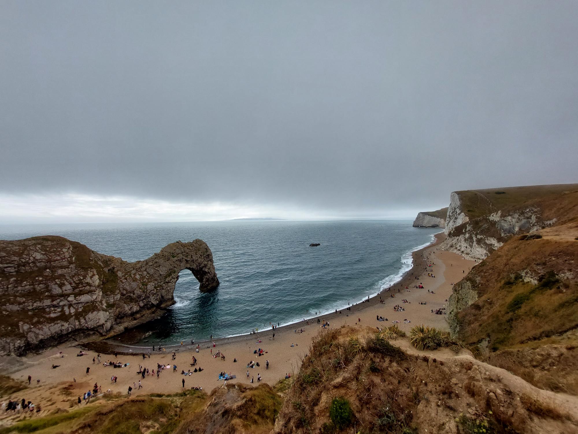 Durdle Door - seldom alone... - © William Mackesy Weymouth to Kimmeridge : Durdle Door - seldom alone... - © William Mackesy