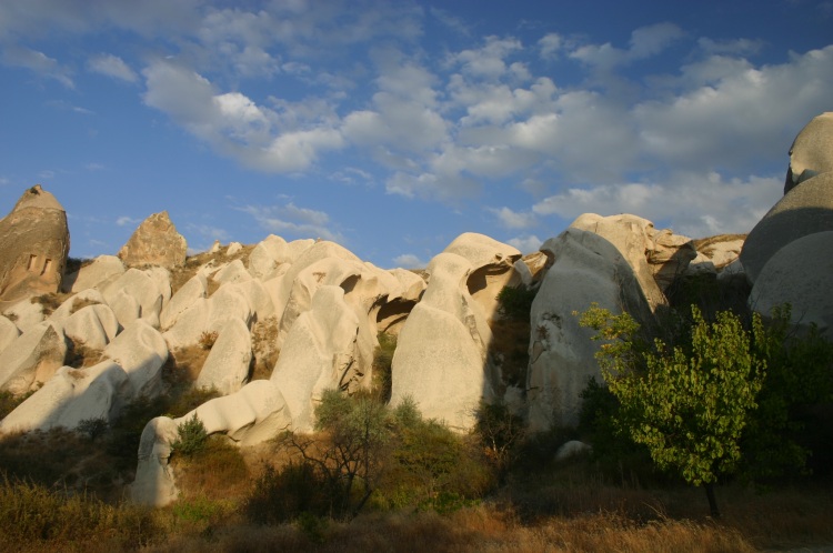 Turkey Central Anatolia Cappadocia, Cappadocia, Evening light near Goreme, Walkopedia