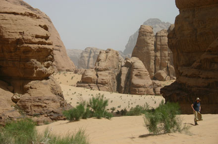 Wadi Rum
Wadi Rum - Descending the big dune, Barrah canyon© William Mackesy