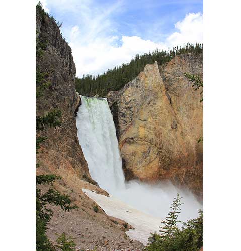 USA Western: Yellowstone NP, Uncle Tom's Trail, Uncle Tom's Trail - View of Lower Falls, Walkopedia