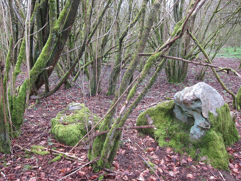 United Kingdom England, The Ridgeway, Sarsen Stones in wood, Walkopedia