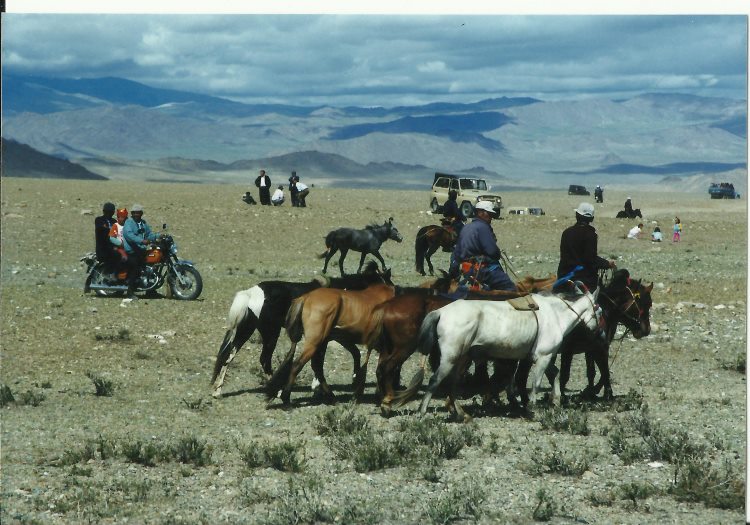 Mongolia, Altai Mountains, Altai Mts - Arriving at Nadaam, 1999, Walkopedia