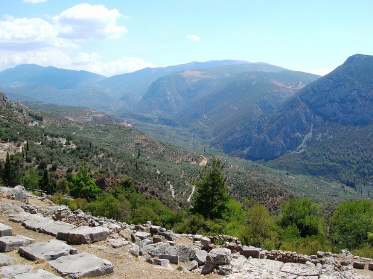 Greece, Mt Parnassus, olive groves on mt parnassus, Walkopedia