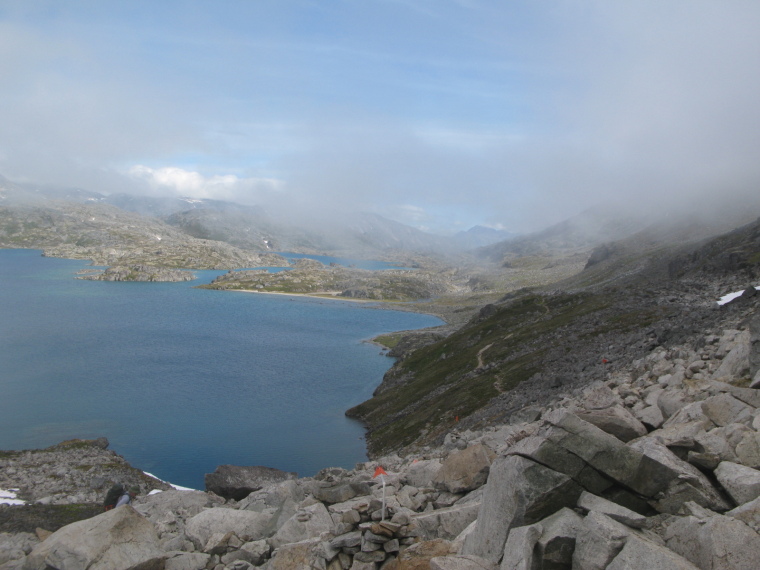 USA Alaska/Yukon, Chilkoot Trail, First view of crater Lk, Walkopedia