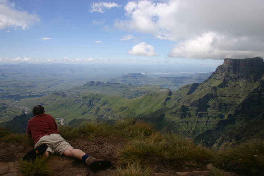 South Africa Drakensberg, North Drakensberg Traverse, From Tugela Falls, Walkopedia