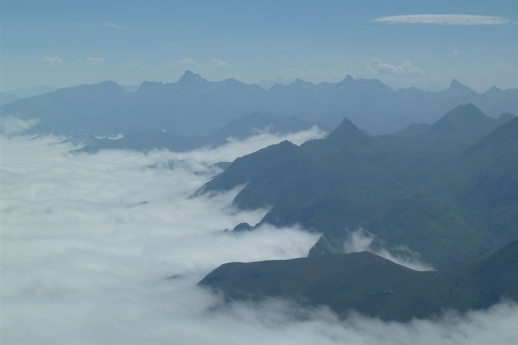 France Pyrenees, Pyrenean Haute Route, View from Pic d'Orhy (2017m) - 06082013, Walkopedia