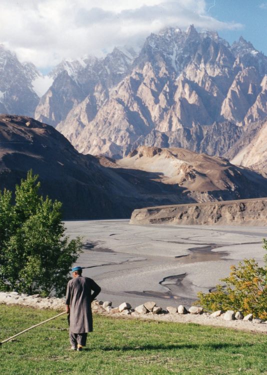 Hussaini to Zarabad - North across Hunza River From Hussaini - © Copyright William Mackesy Hussaini to Zarabad: Hussaini to Zarabad - North across Hunza River From Hussaini - © Copyright William Mackesy