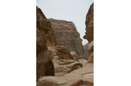 Jordan Petra, The High Place, The High Place - Famous view - Roman soldiers tomb From its triclinium, Walkopedia