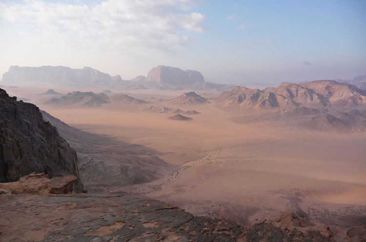 Jordan Wadi Rum, Around Jebel Rum, View North From Jebel Rum, Walkopedia