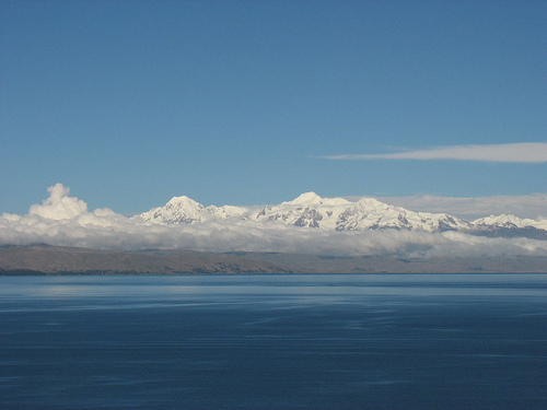 Bolivia Lake Titicaca, Isla del Sol, Distant Andes, Isla del Sol, Walkopedia