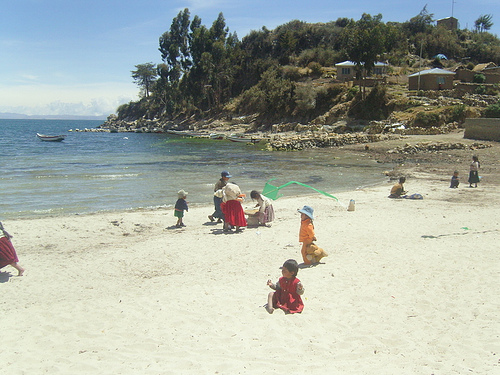 Bolivia Lake Titicaca, Isla del Sol, Local Beach Life - Isla del Sol, Walkopedia