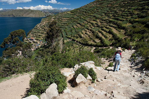 Bolivia Lake Titicaca, Isla del Sol, Terraces, Isla del Sol, Walkopedia