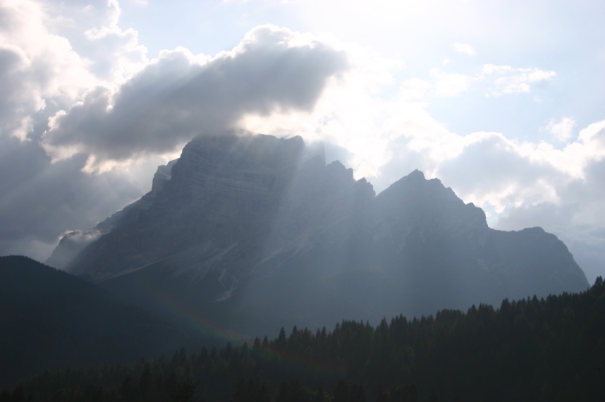 Italy Dolomites, Alta Via 1, Pelmo from way below, Walkopedia